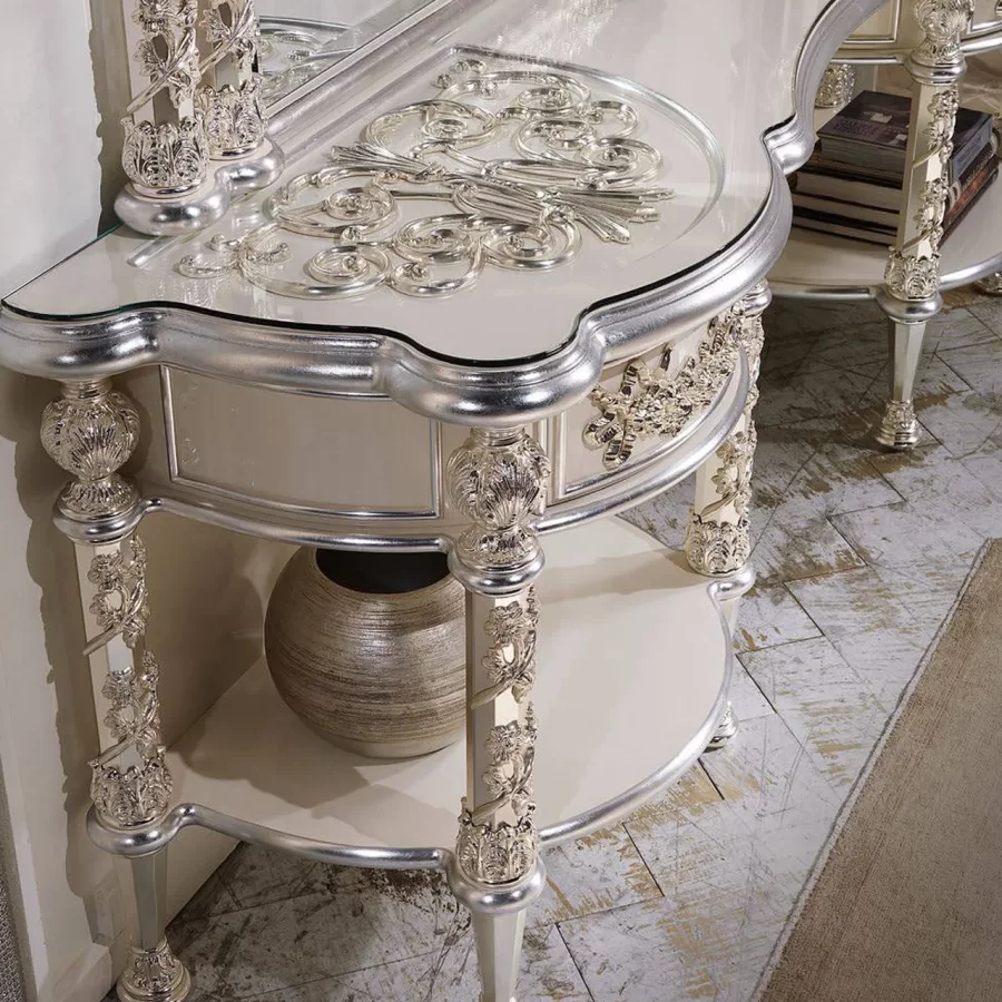 Miroir avec colonnes en métal RY004 — Royal — Cappelletti