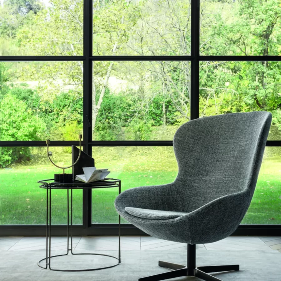Round Armchair by Ditre Italia, luxury living room furniture, made to order in Italy