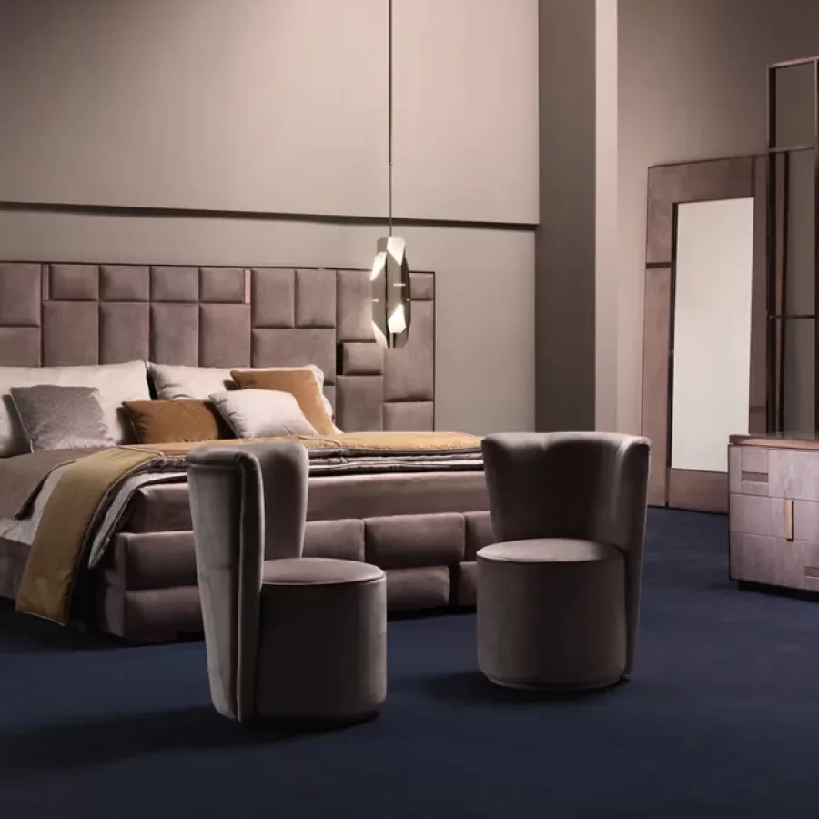 Cromo Bed by Epoque, Italian Bedroom Furniture