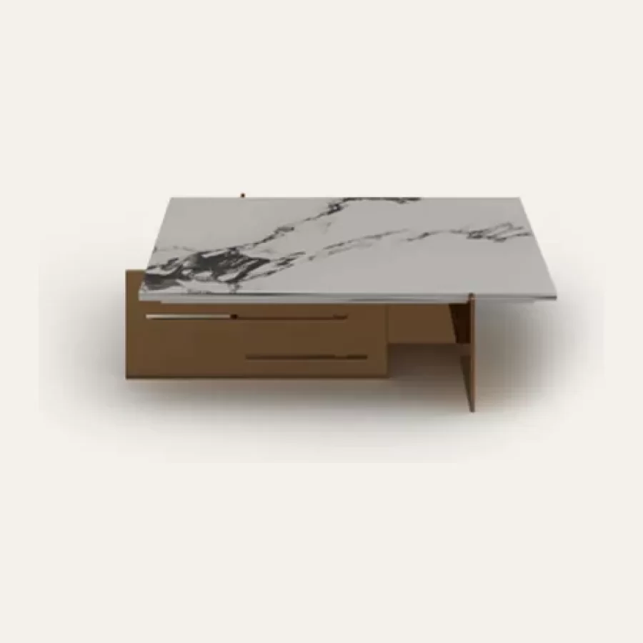 Table basse Morganite d’Epoque — vue d’ensemble