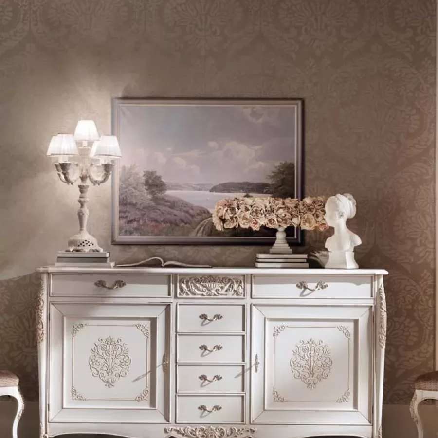 Gran Guardia Large Sideboard, 2 Doors, 7 Drawers by Francesco Pasi, Living Room Furniture