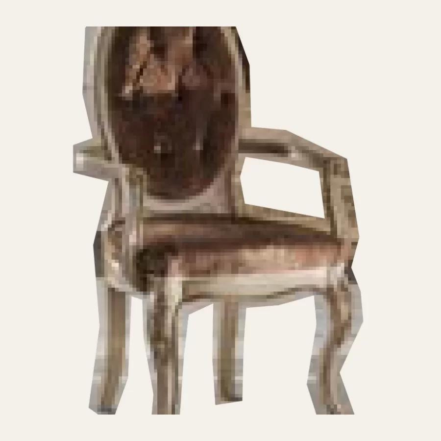 Gran Guardia Tufted Carved Armchair, Fabric by Francesco Pasi, Living Room Furniture