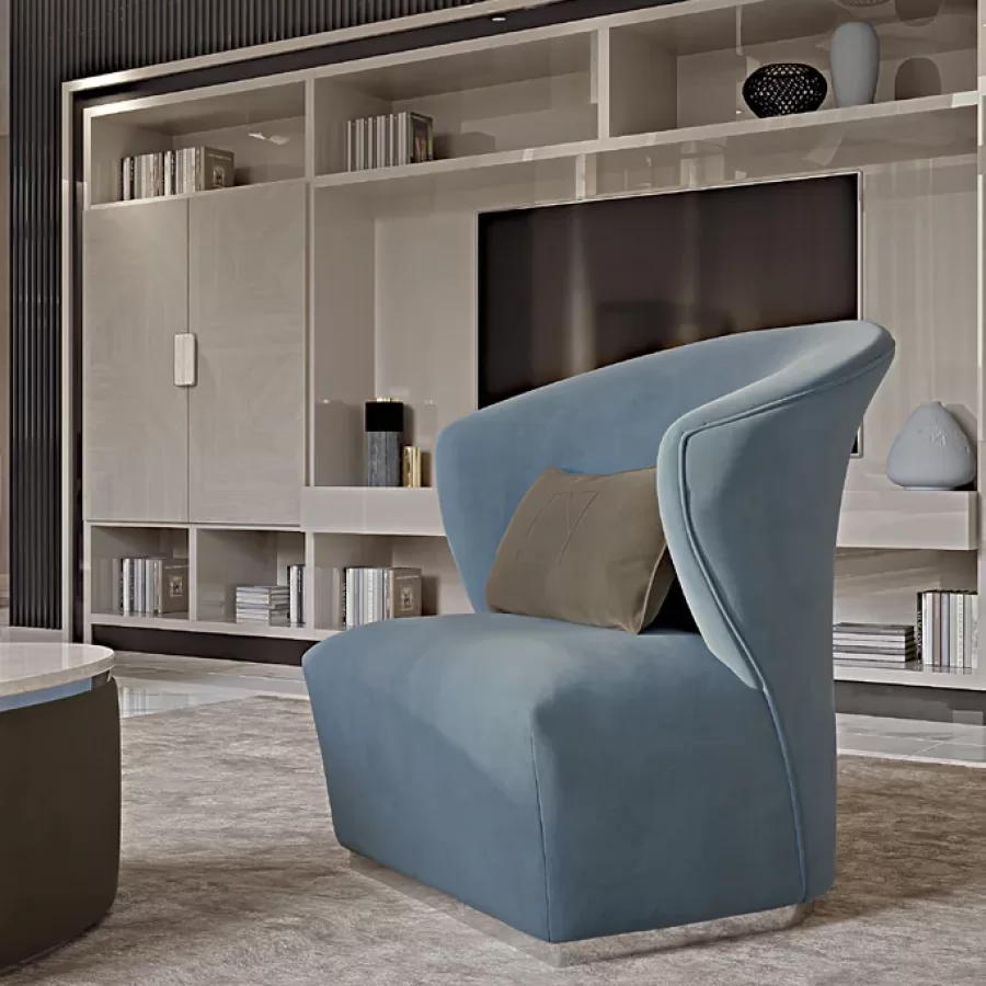 Icon contemporary Italian armchair by Francesco Pasi, high-end furniture store in Grimsby
