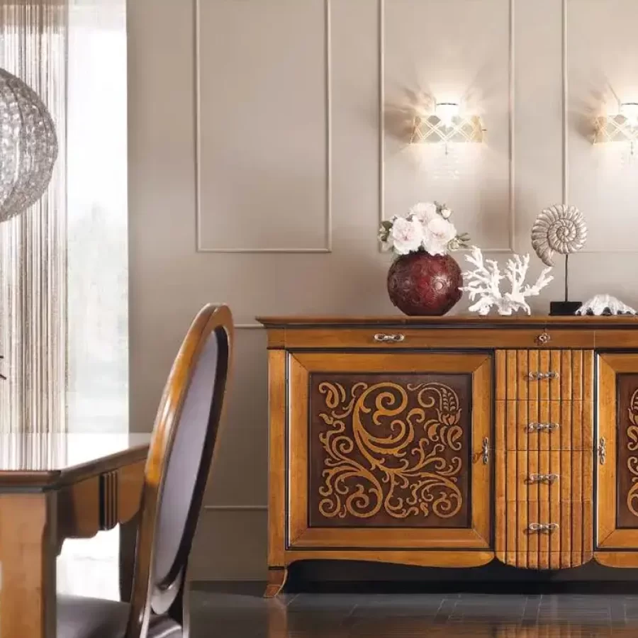 New Deco buffet à panneaux naturels bicolores — Francesco Pasi