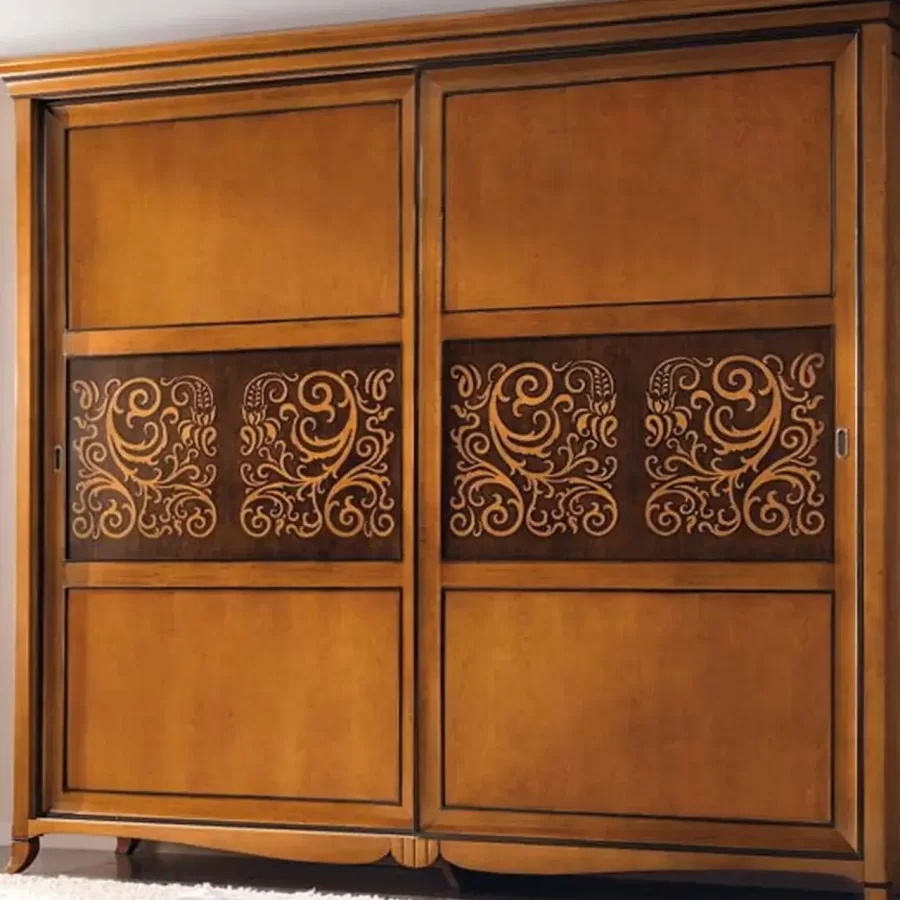 New Deco Wardrobe, Natural Bicolor by Francesco Pasi, Italian Bedroom Furniture