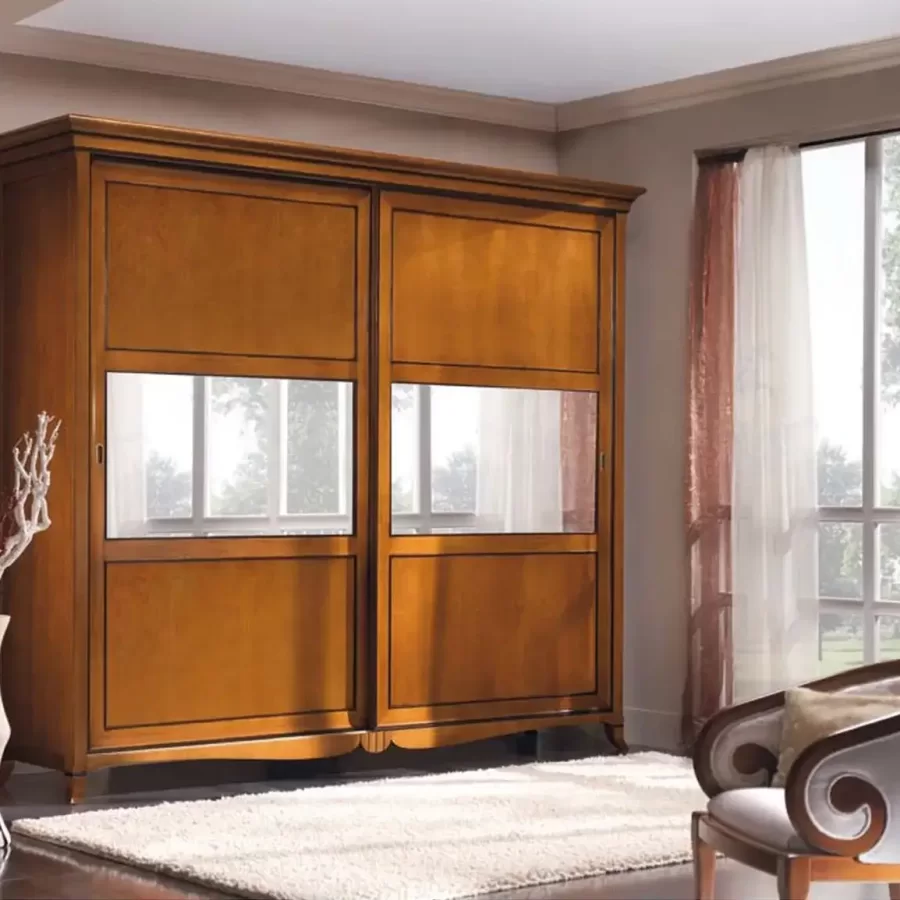 New Deco Italian wardrobe with bronze mirror, high-end furniture store in Grimsby