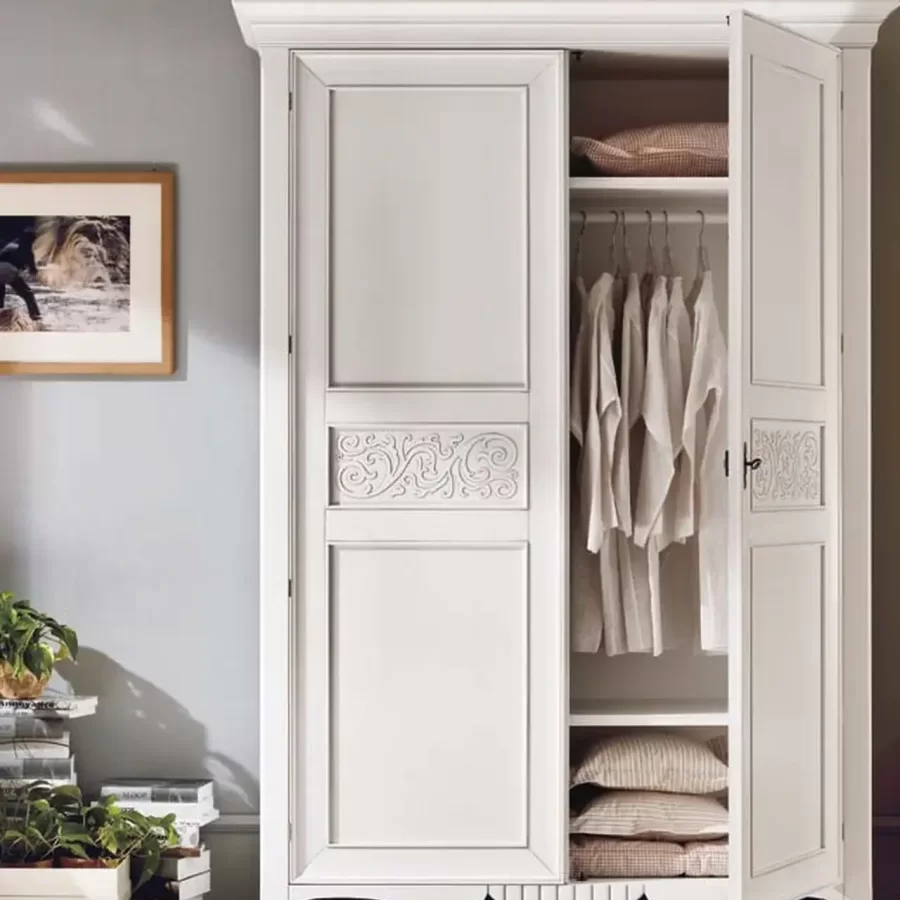 New Deco Wardrobe with Natural Panels by Francesco Pasi, Italian Bedroom Furniture