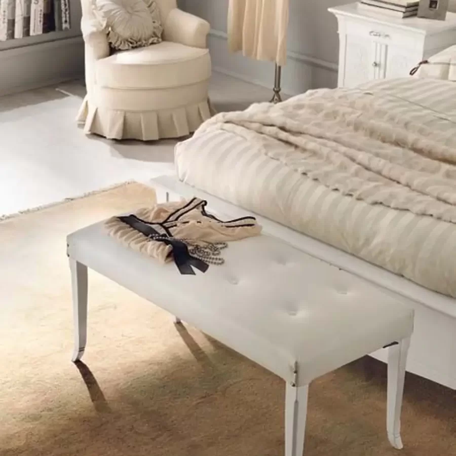 New Deco Bench in Leather by Francesco Pasi, Italian Bedroom Furniture