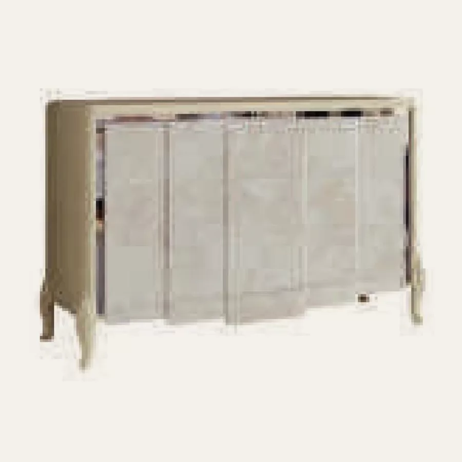 Commode Ocean, façade en Nabuk-Suede de Francesco Pasi — vue d’ensemble