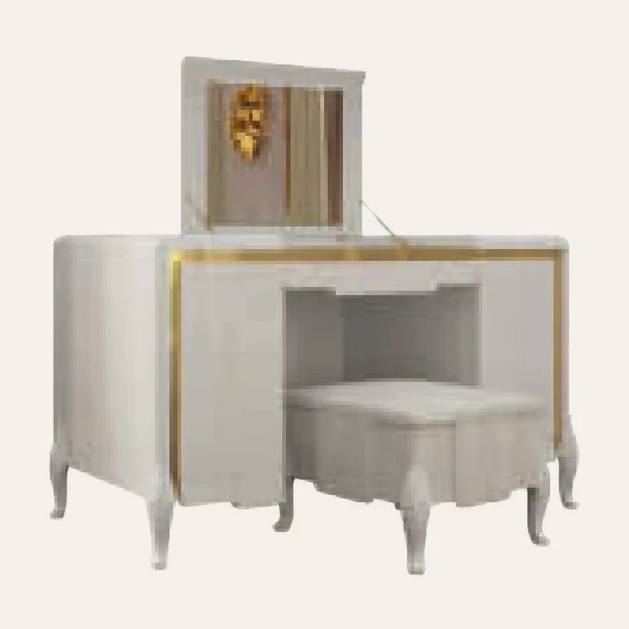 Ocean Vanity Table, Fully lacquered facade by Francesco Pasi, Italian Bedroom Furniture