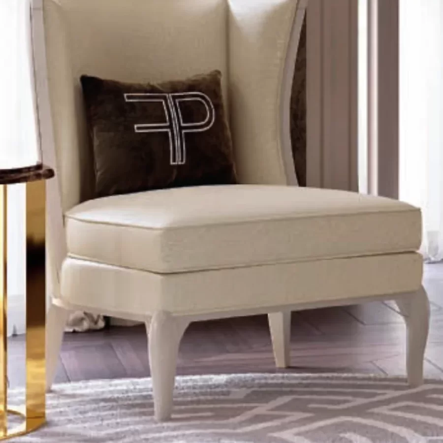 Fauteuil Ocean, pieds lisses de Francesco Pasi — vue de détail