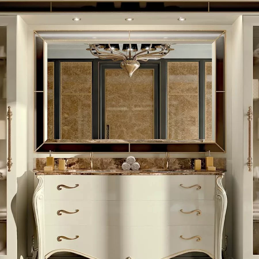 Opera classic carved bathroom vanity, Italian furniture store in Grimsby
