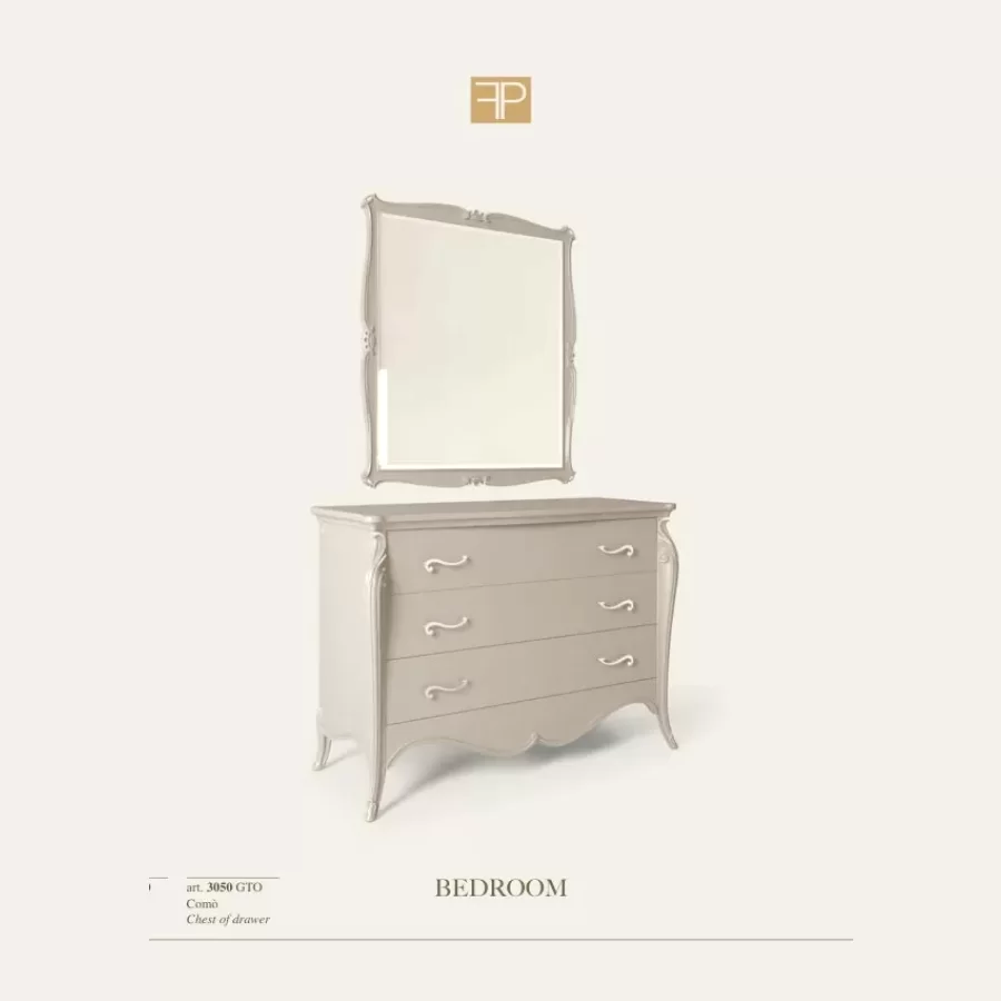 Opera Shaped Chest of Drawers, 3 Drawers by Francesco Pasi, Italian Bedroom Furniture