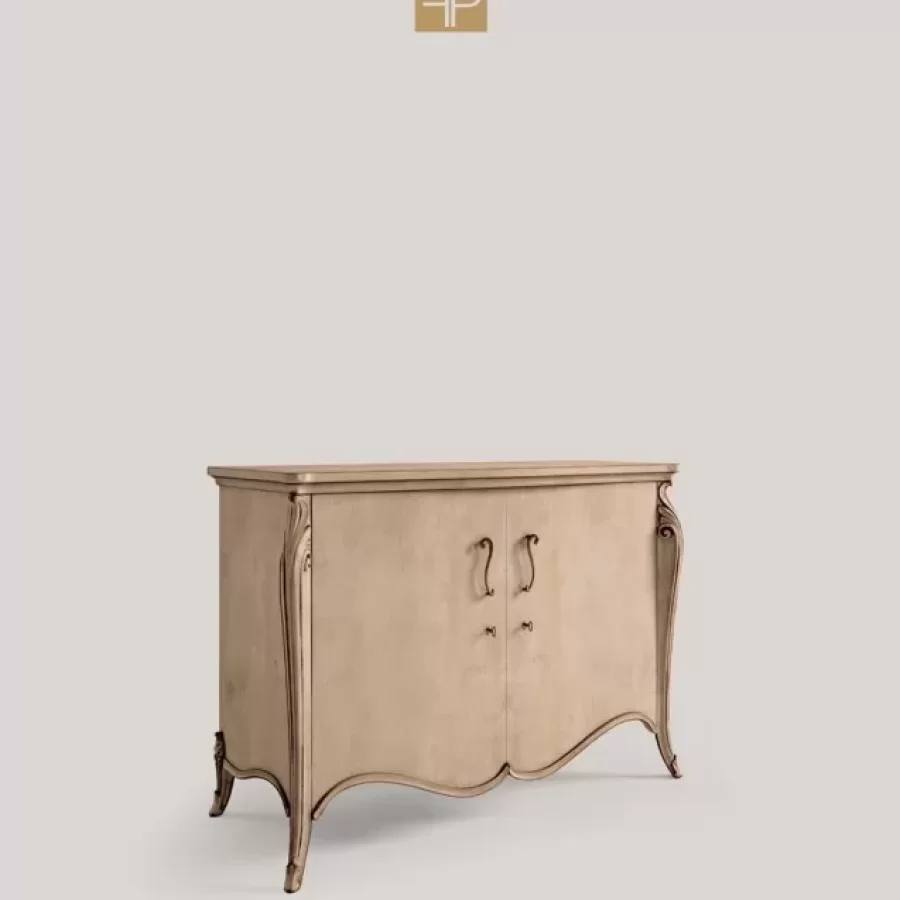 Buffet Opera galbé à 2 portes planes de Francesco Pasi — vue d’ensemble