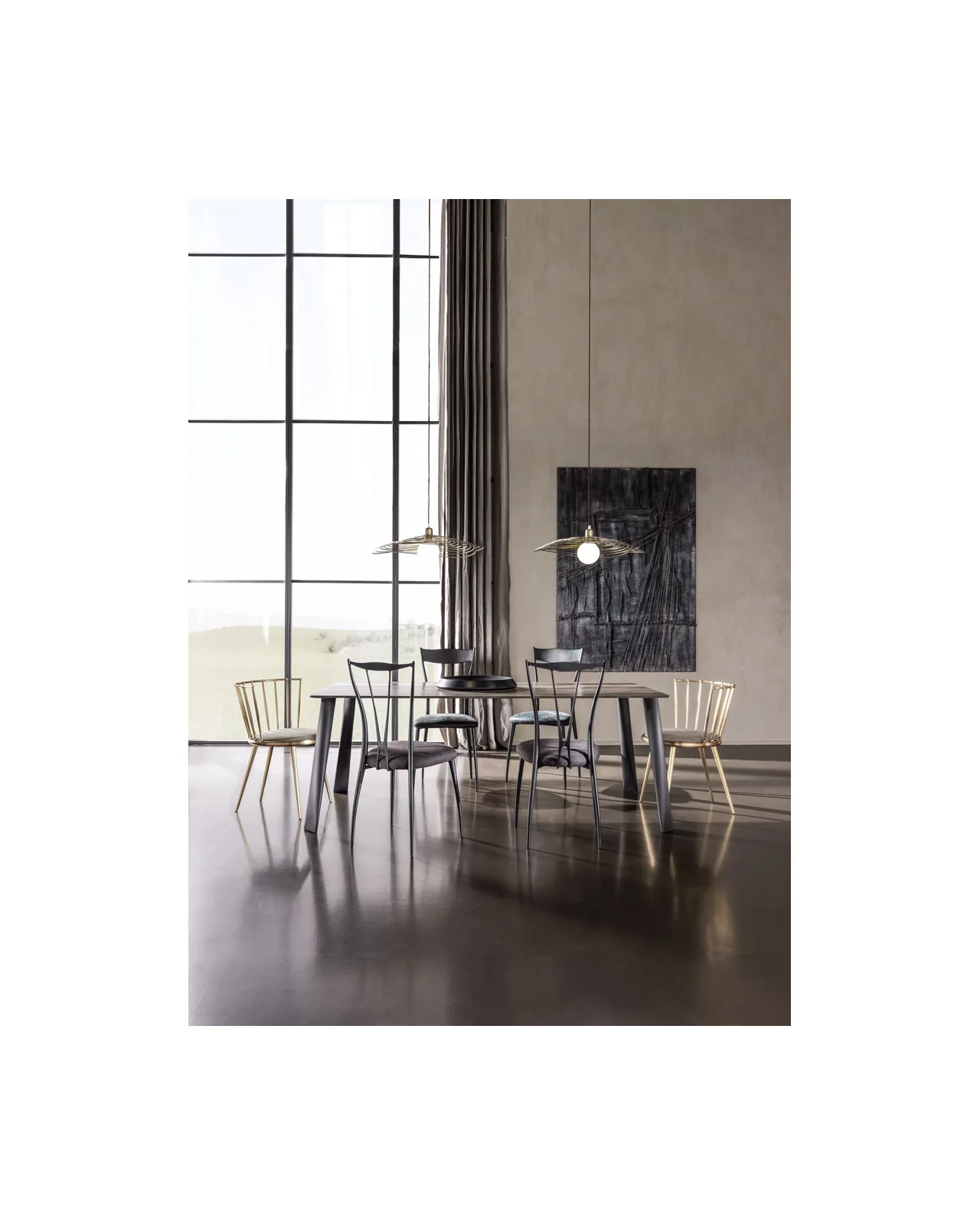 Aurora Bacchettata dining chair by Cantori, in an interior setting, photo 3 of 7