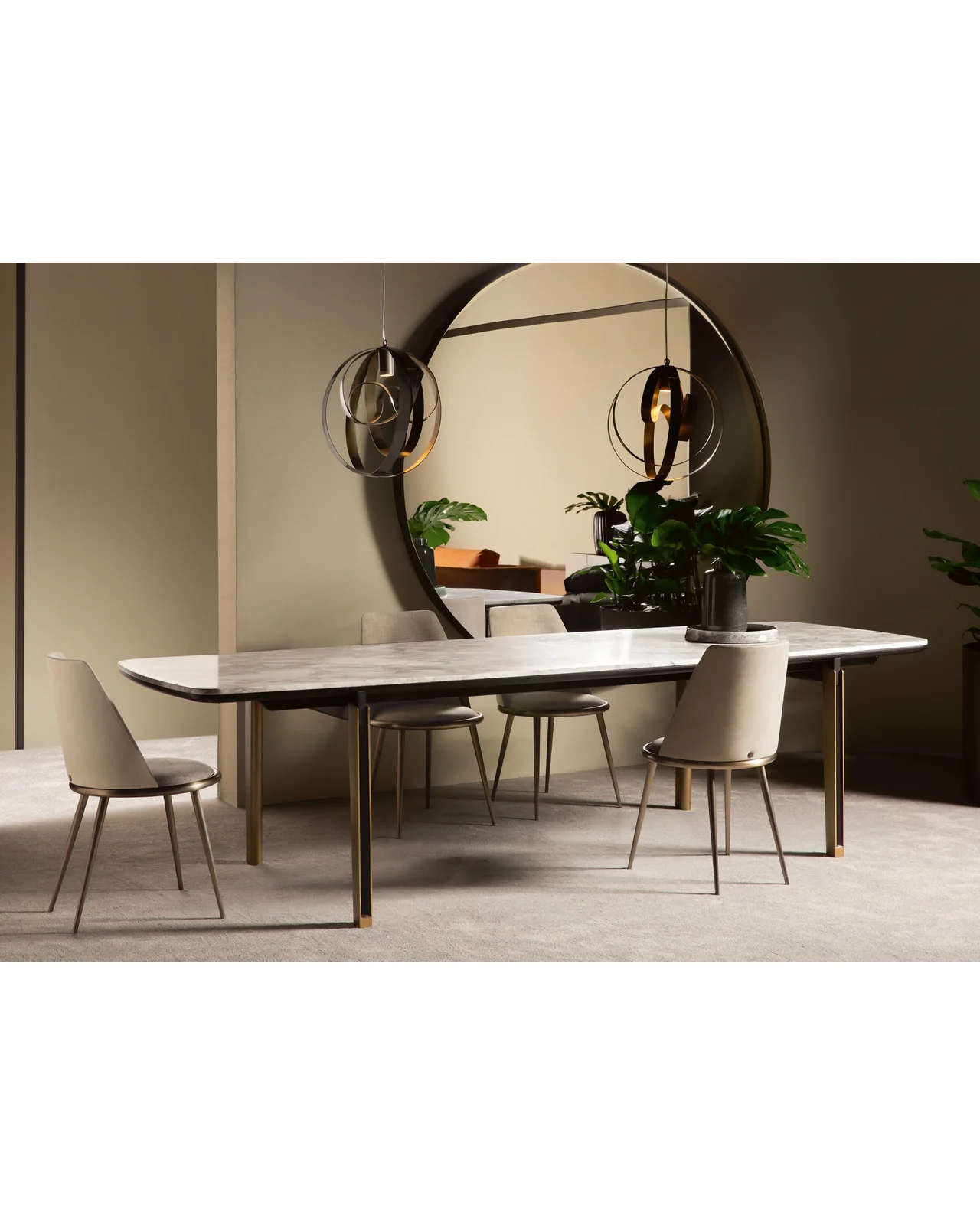 Aurora Imbottita dining chair by Cantori, in an interior setting, photo 5 of 9