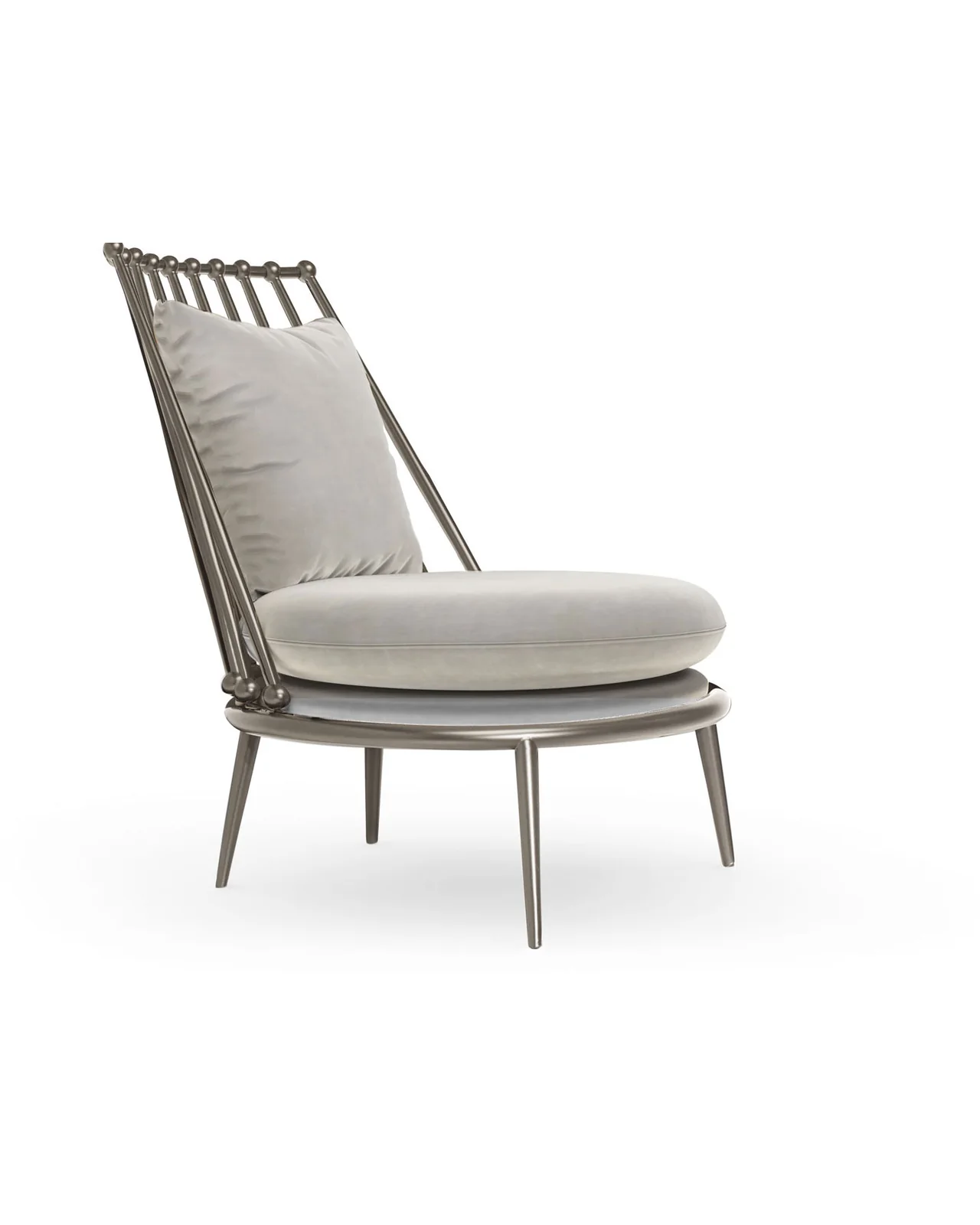Aurora iron back armchair by Cantori, studio view, photo 2 of 8