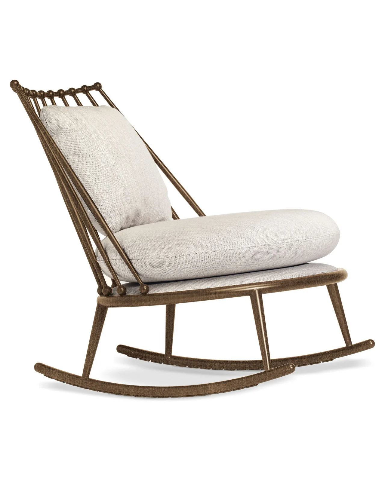 Aurora iron back rocking chair by Cantori, studio view, photo 1 of 6