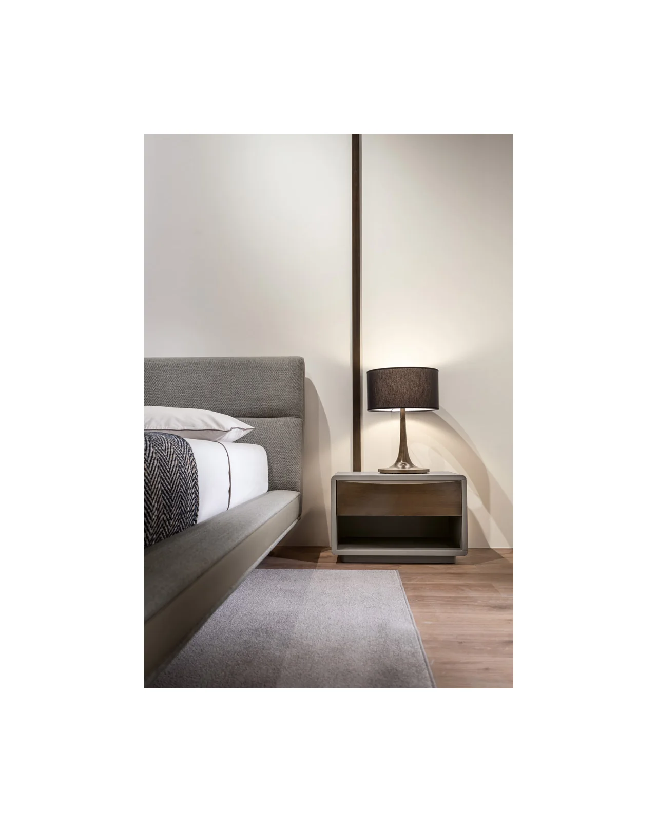Concetto bedside table by Cantori, in an interior setting, photo 5 of 5
