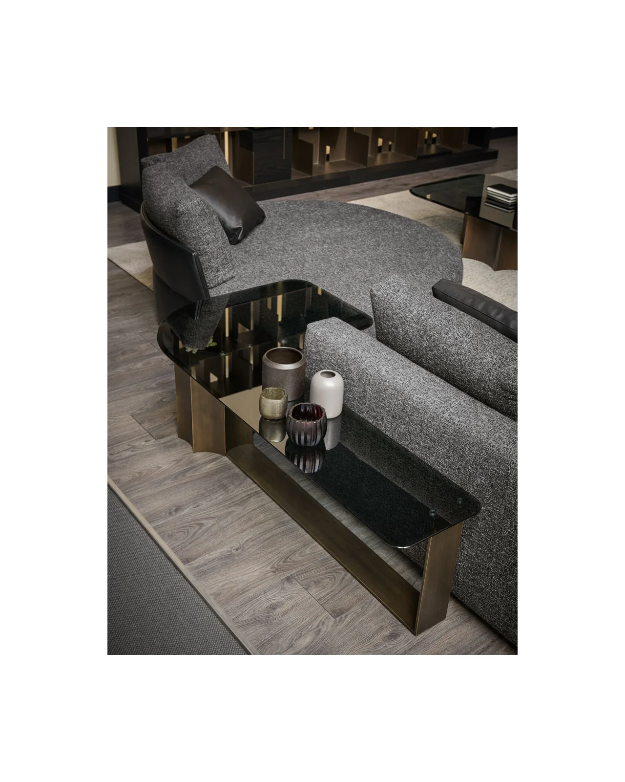 Florio Curved coffee table by Cantori, in an interior setting, photo 4 of 4