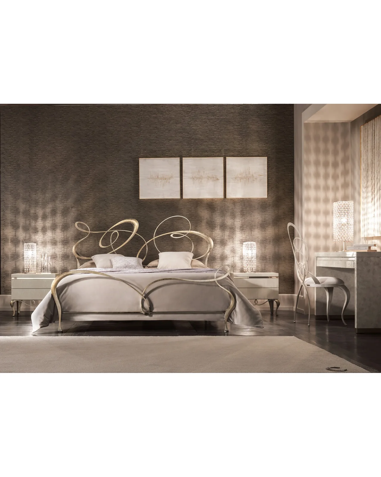 Ghirigori bed by Cantori, in an interior setting, photo 3 of 4