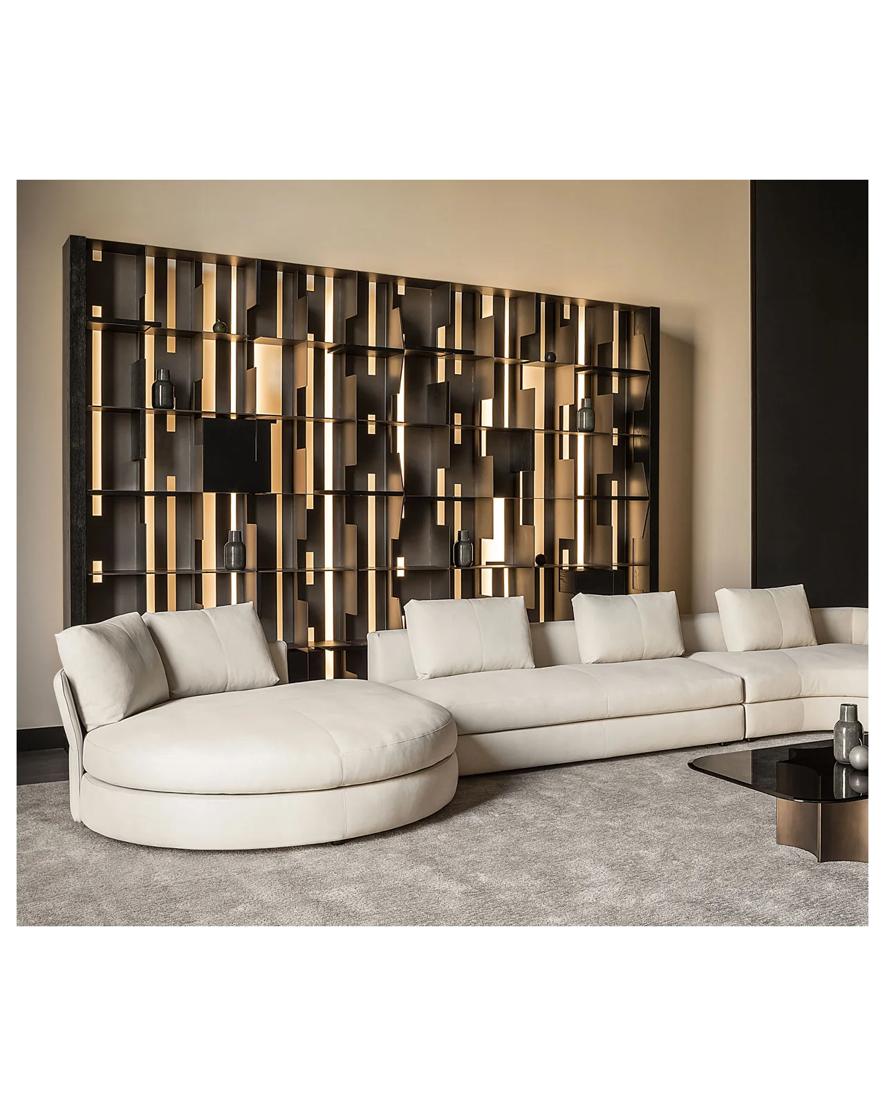 Hong Kong bookcase composition by Cantori, in an interior setting, photo 2 of 17