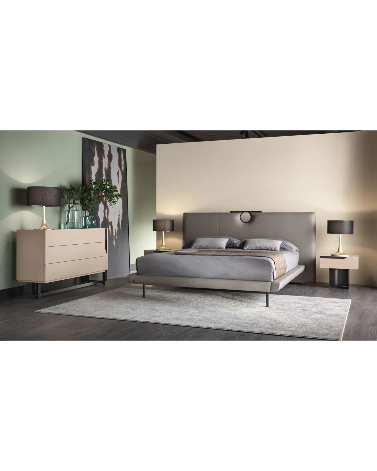 Mirage bedside table by Cantori, in an interior setting, photo 6 of 6