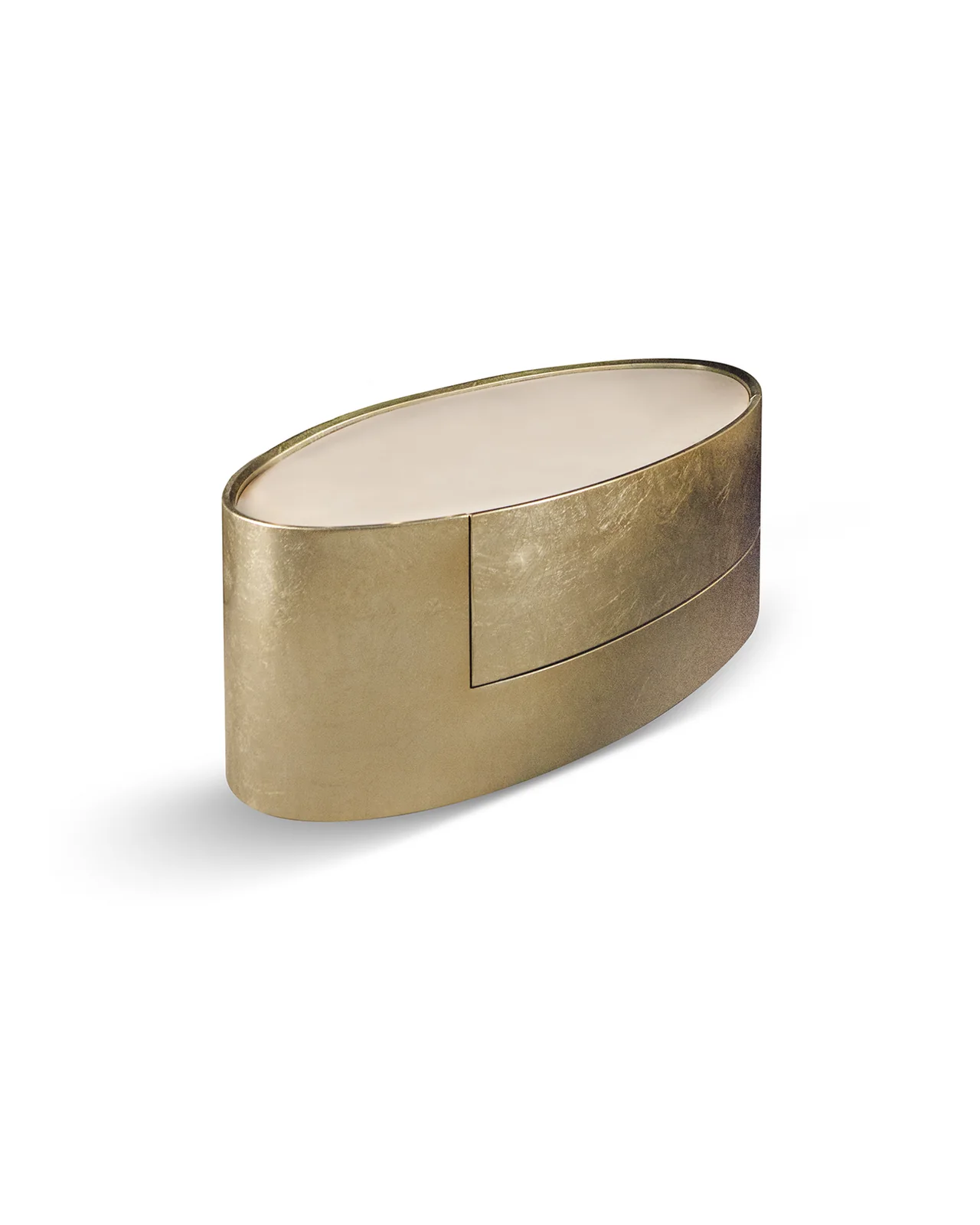 Mirage Elliptical bedside table by Cantori, studio view, photo 1 of 1