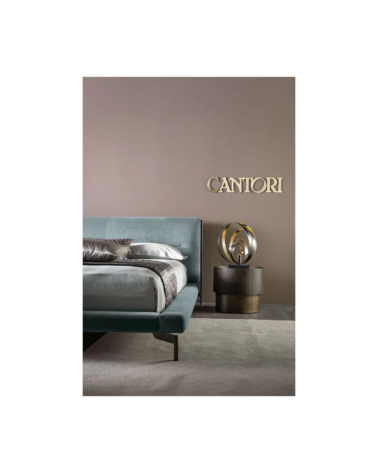Mirto bedside table by Cantori, in an interior setting, photo 3 of 5