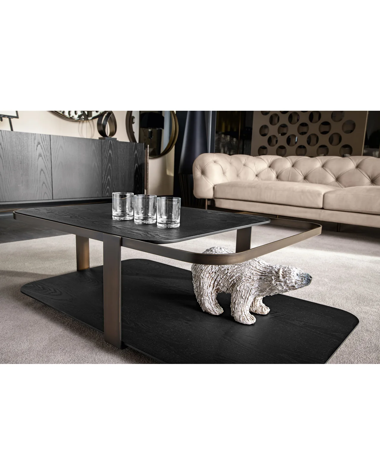 Montecarlo coffee table by Cantori, in an interior setting, photo 7 of 8