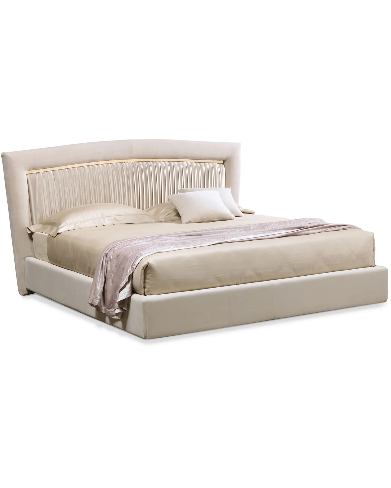Portofino Plisse bed by Cantori, studio view, photo 1 of 3, Nobili Design catalog