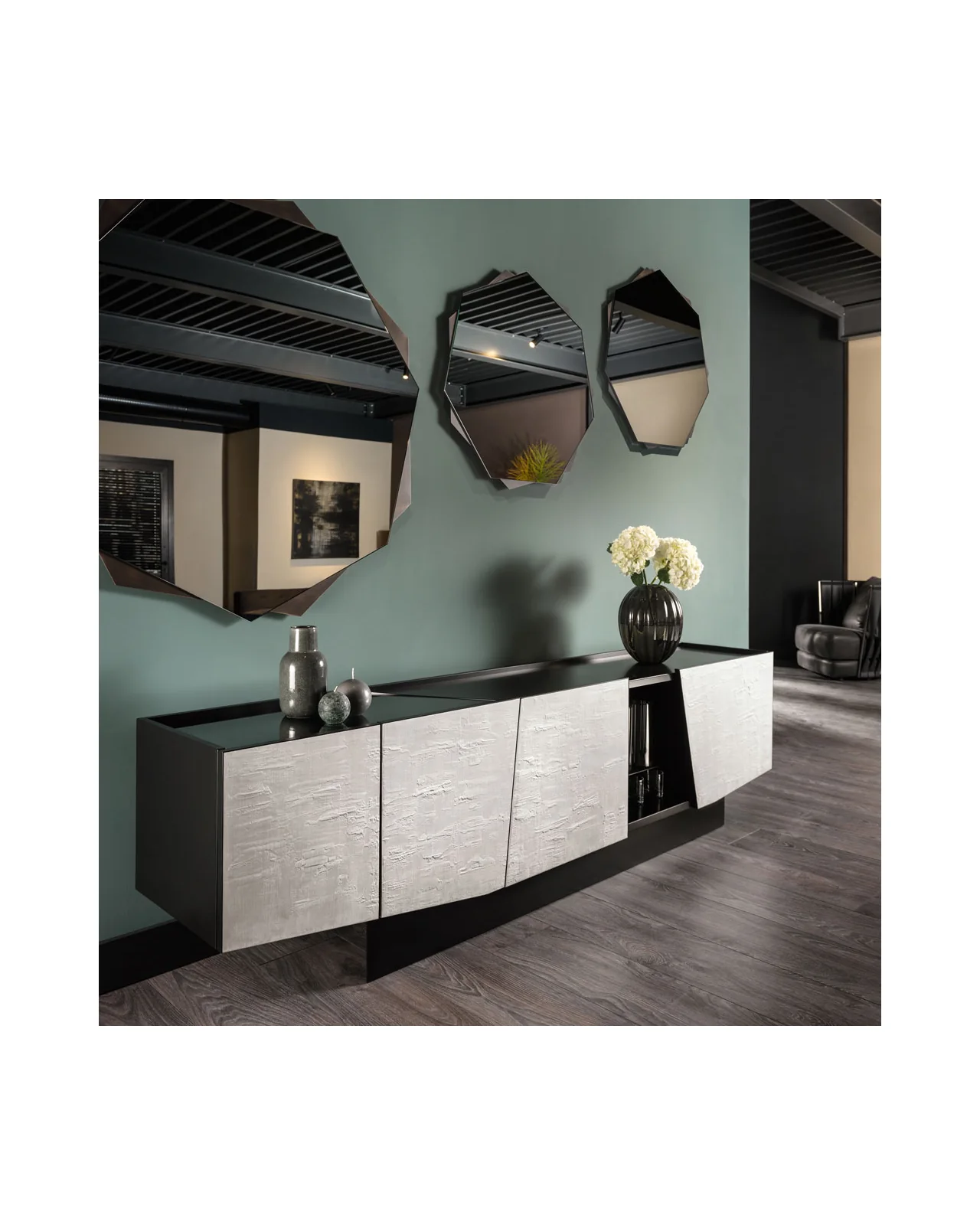Prisma sideboard by Cantori, in an interior setting, photo 3 of 5