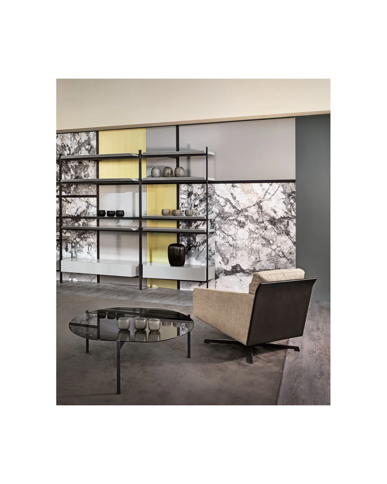 Sharon swivel armchair by Cantori, in an interior setting, photo 3 of 3