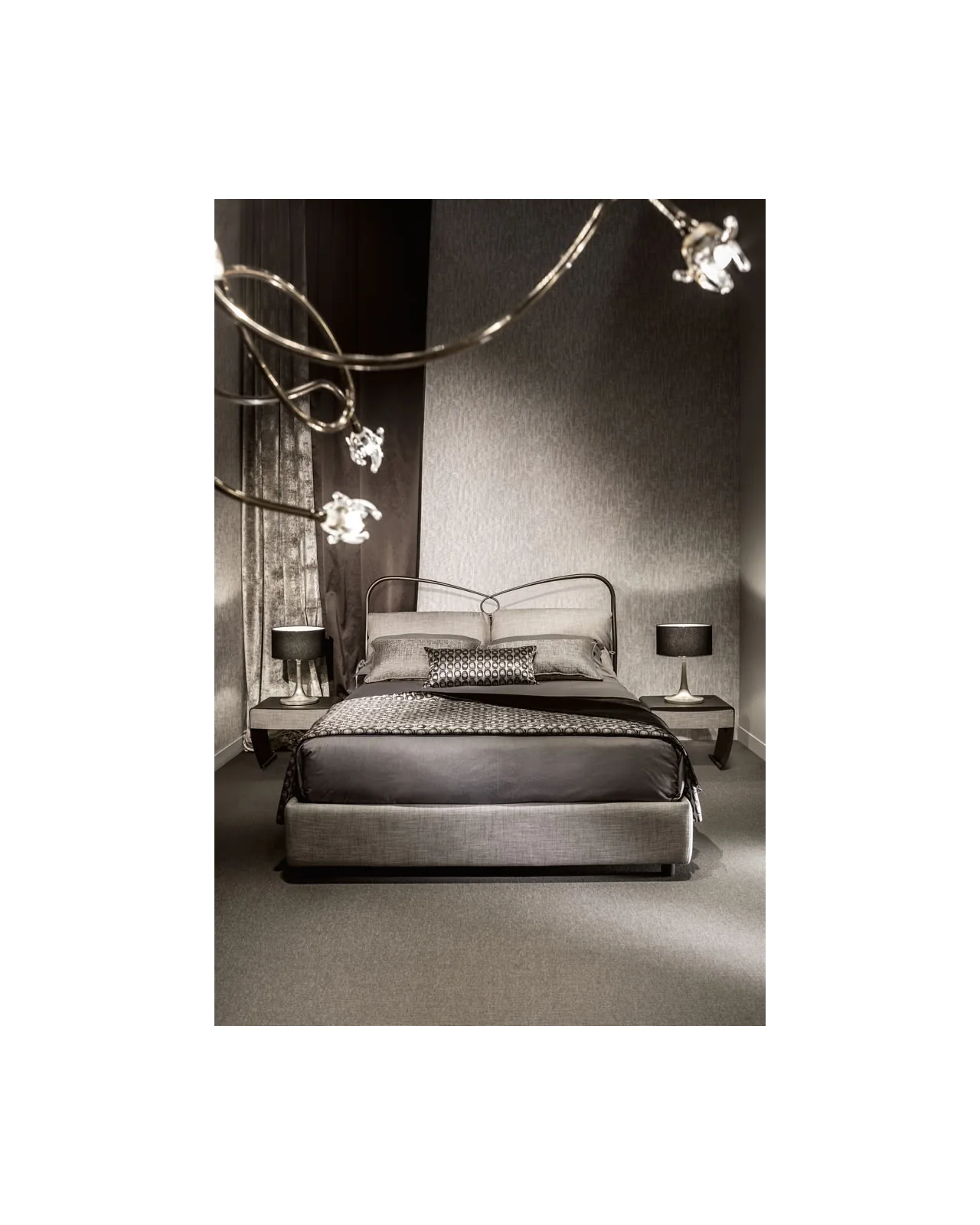St. Tropez Padded Frame bed by Cantori, in an interior setting, photo 2 of 5