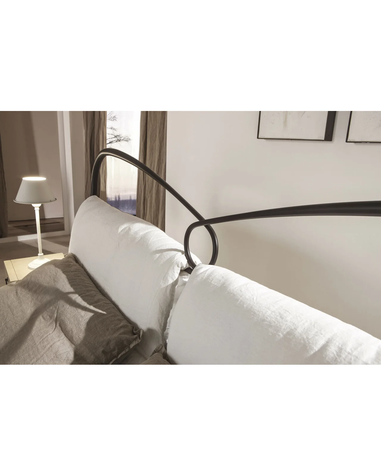 St. Tropez Padded Frame bed by Cantori, in an interior setting, photo 4 of 5