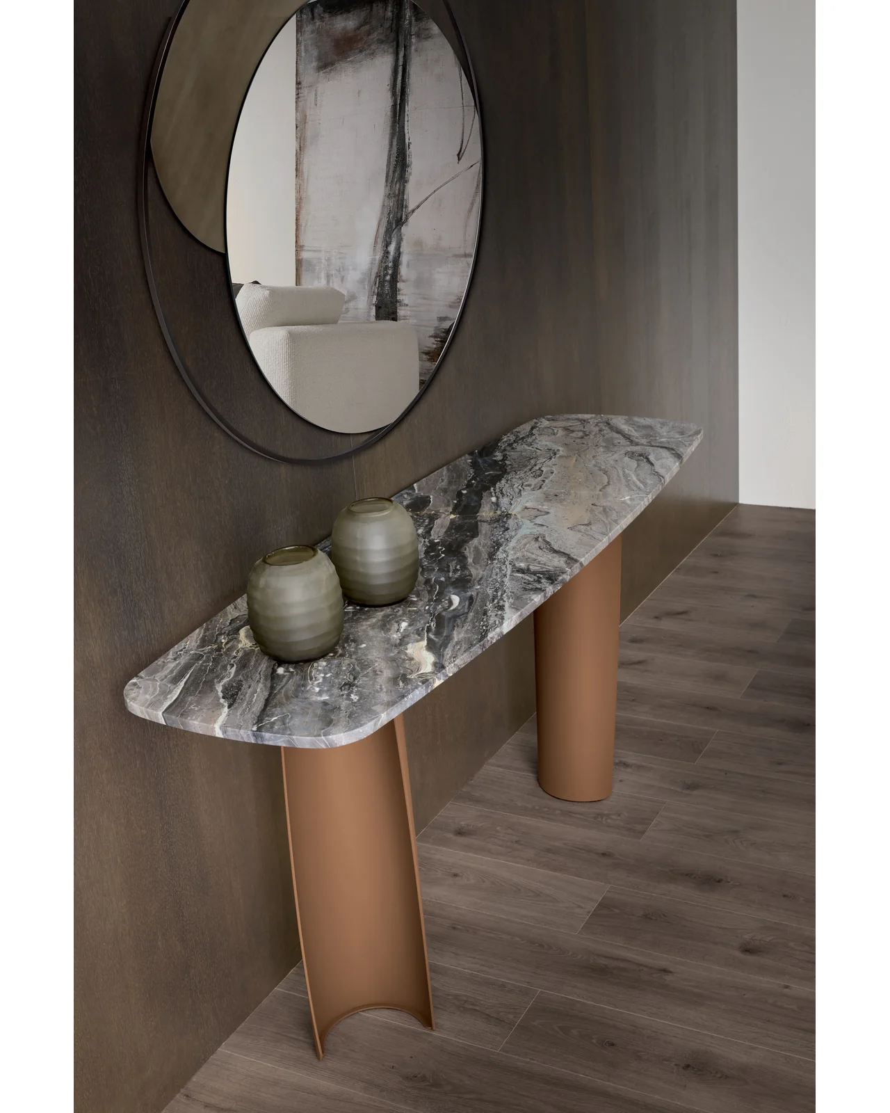 Ulisse console table by Cantori, in an interior setting, photo 2 of 3
