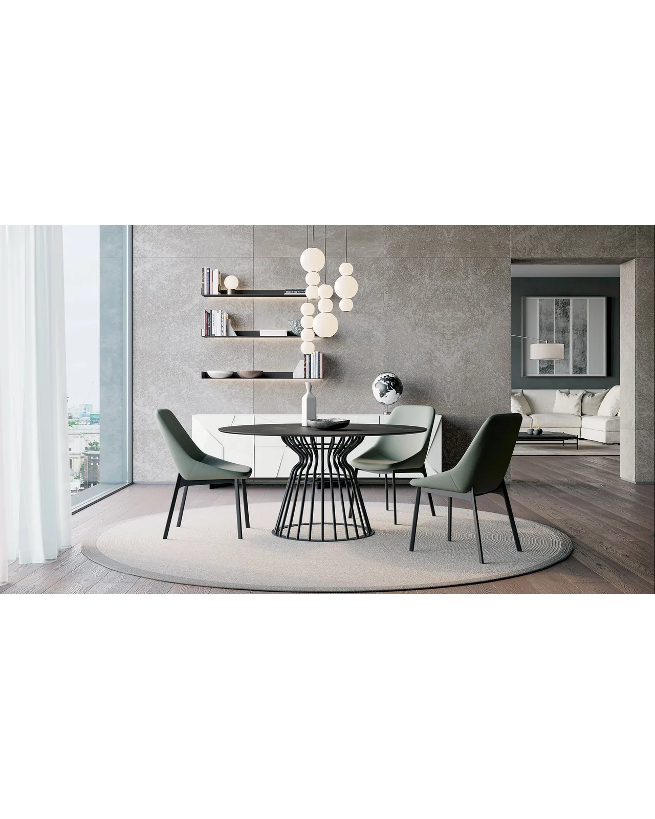 Bomber dining table by Dall'Agnese, in an interior setting, photo 3 of 6