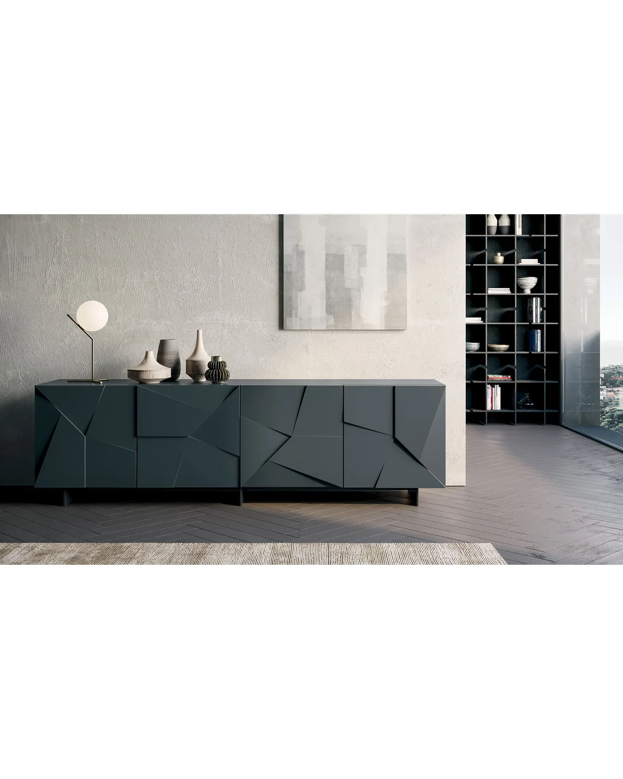 Concrete sideboard by Dall'Agnese, in an interior setting, photo 2 of 9