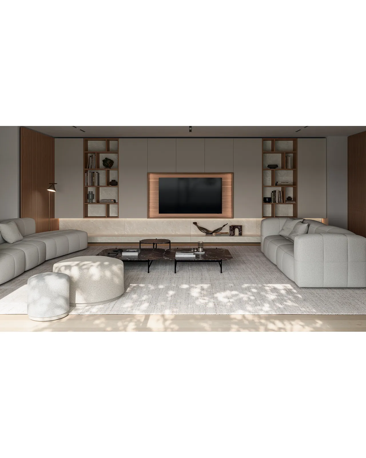 Frame TV Panel by Dall'Agnese, in a living room setting, full view, photo 2 of 2, Nobili Design catalog