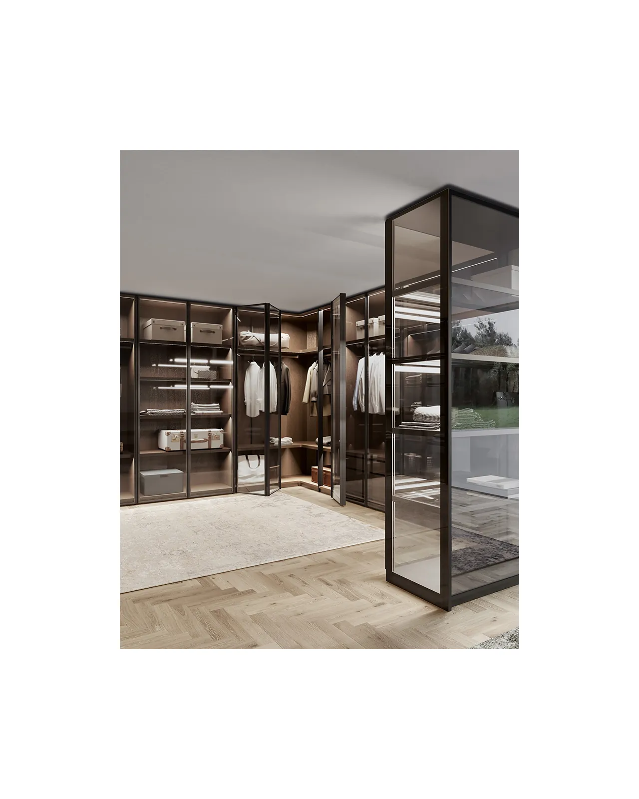 Glass Up wardrobe by Dall'Agnese, in an interior setting, photo 4 of 5