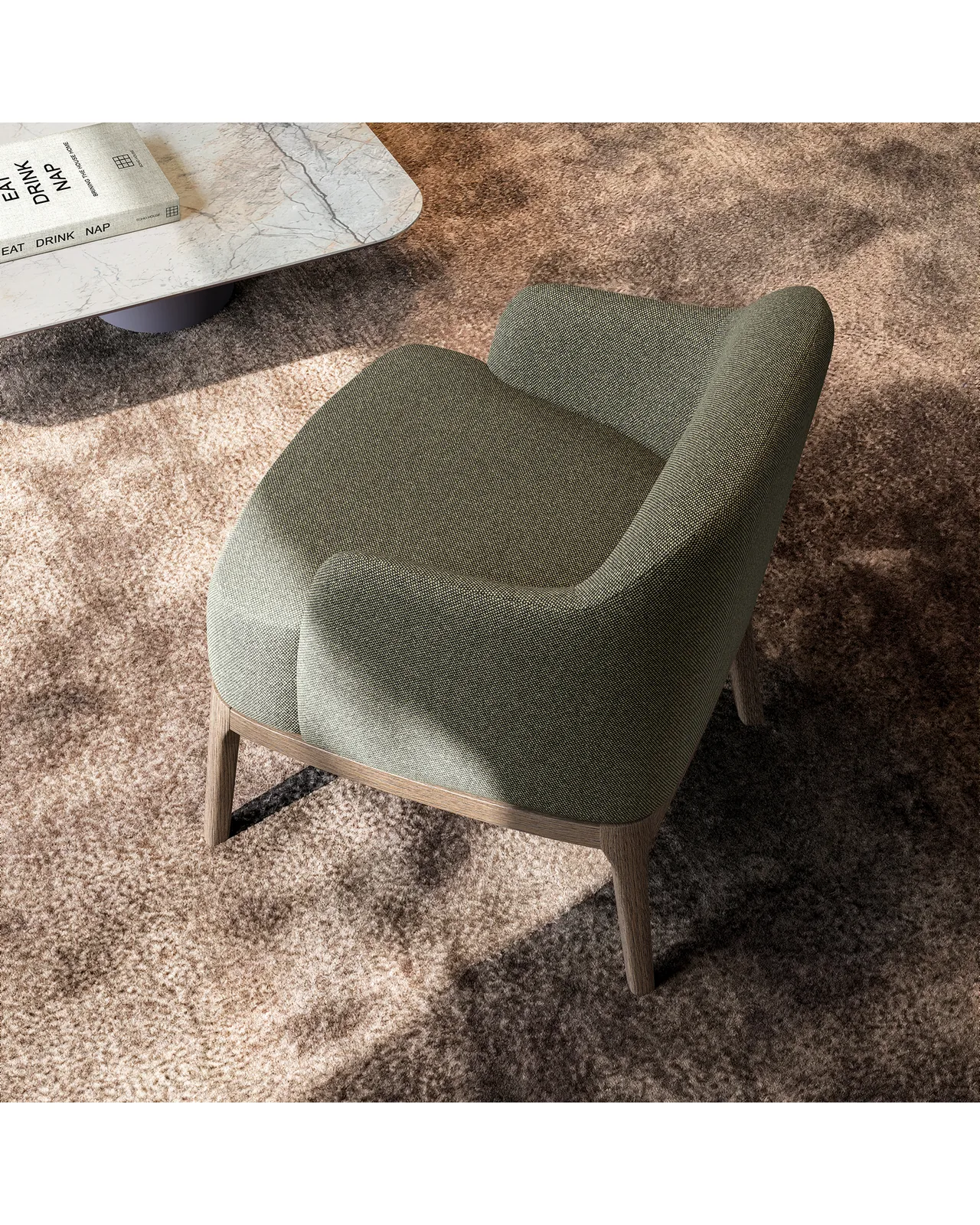Gulp lounge armchair by Dall'Agnese, in an interior setting, photo 1 of 3
