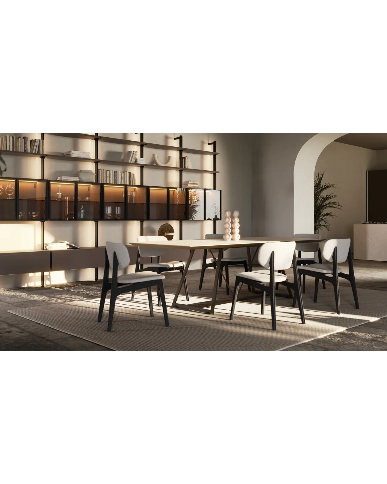 Radar dining table by Dall'Agnese, in an interior setting, photo 2 of 7