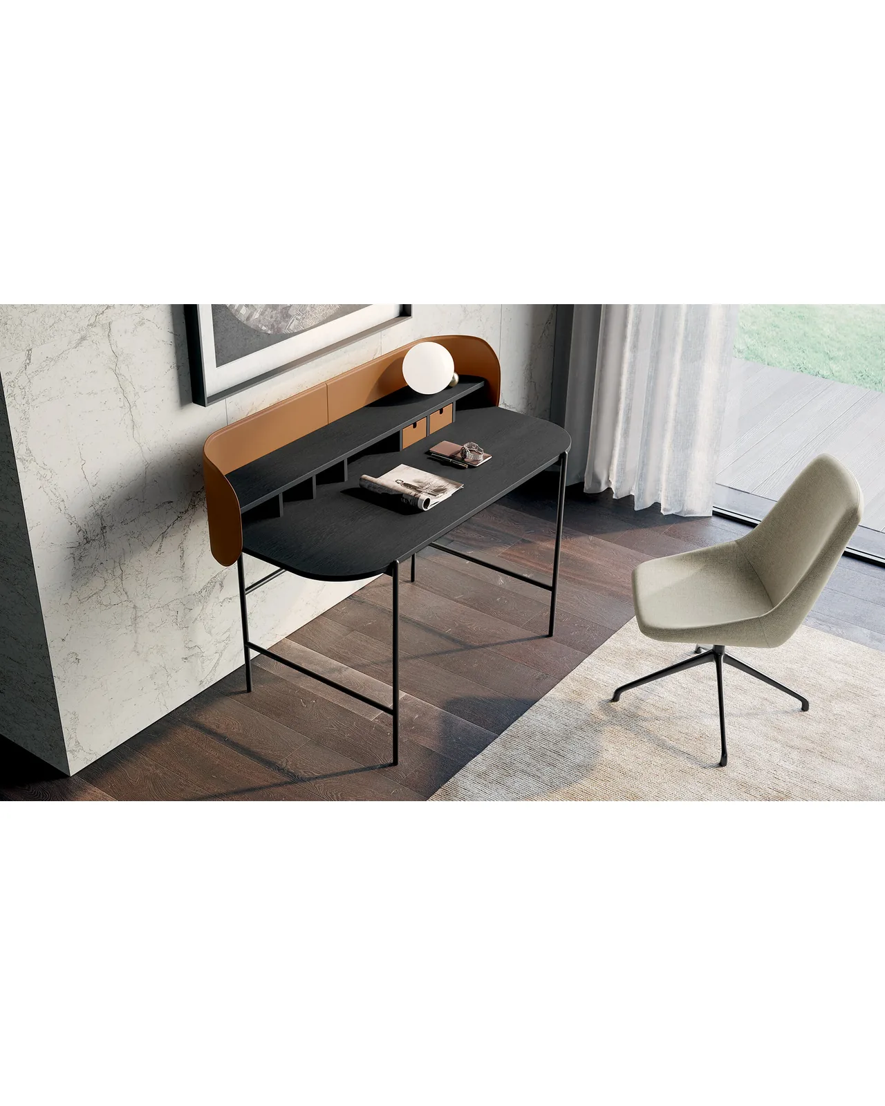 Supernova desk by Dall'Agnese, in an interior setting, photo 2 of 5, Nobili Design catalog