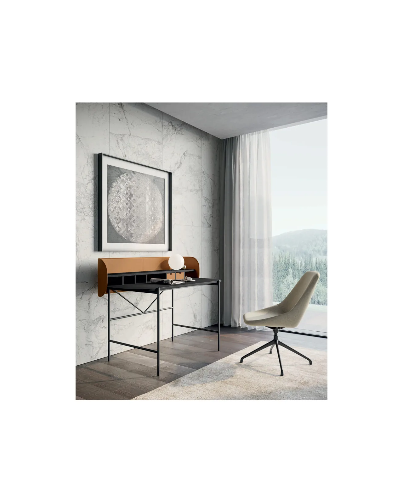 Supernova desk by Dall'Agnese, in an interior setting, photo 4 of 5, Nobili Design catalog