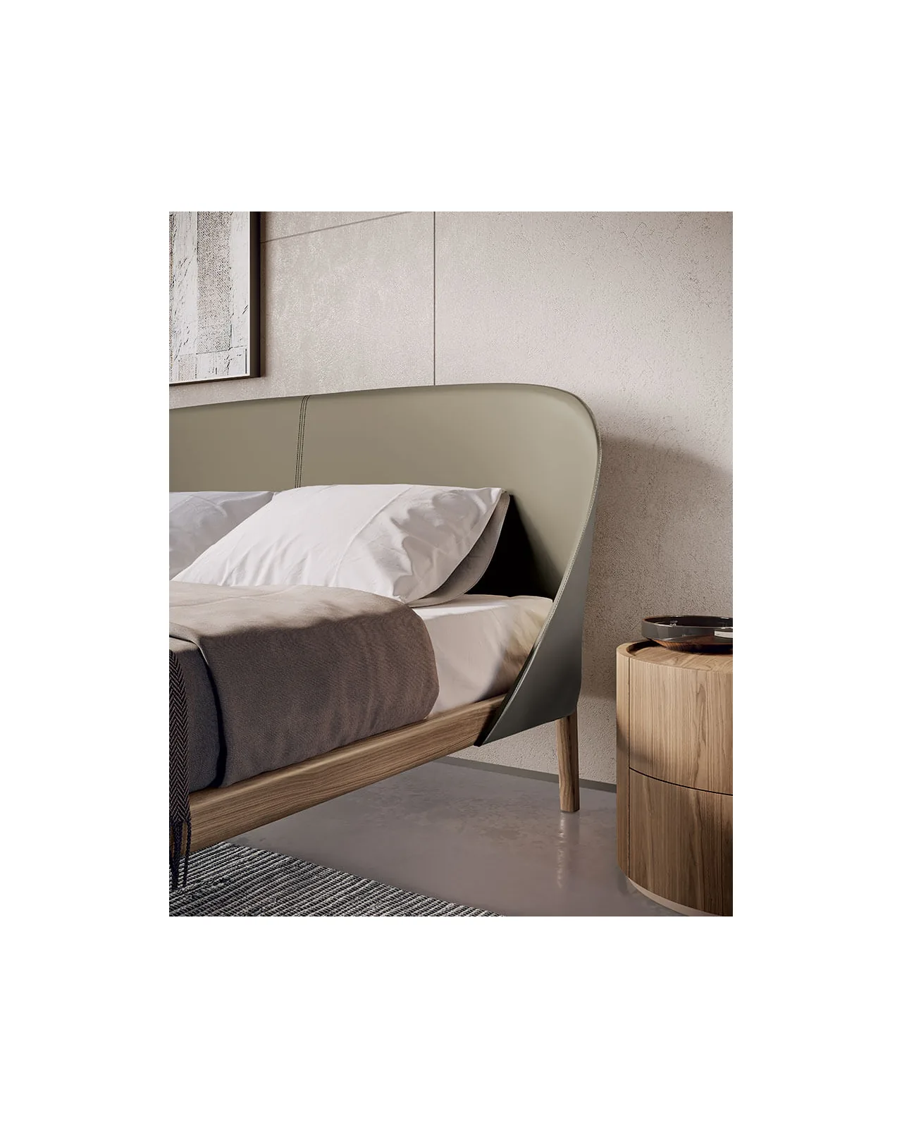Tamago bed by Dall'Agnese, in an interior setting, photo 4 of 5, Nobili Design catalog
