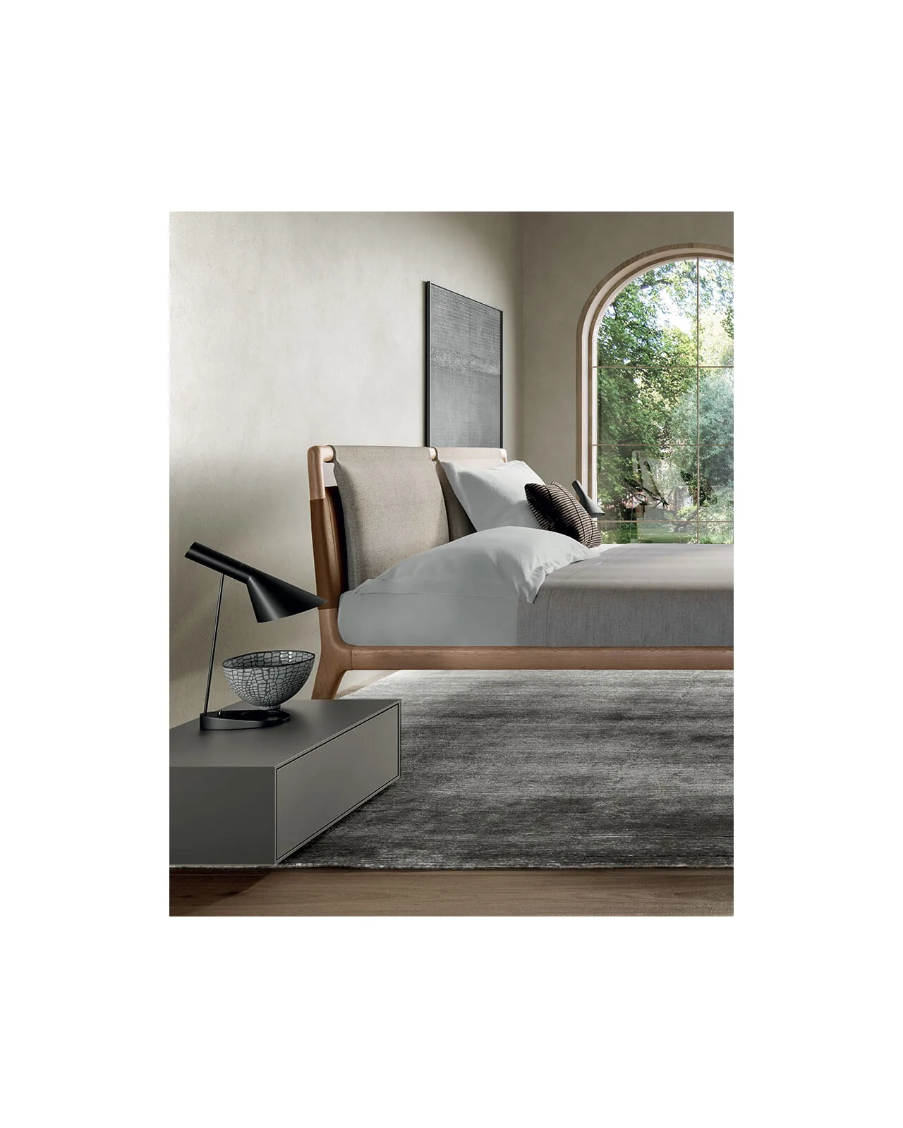 Tepu bed by Dall'Agnese, in an interior setting, photo 5 of 5, Nobili Design catalog