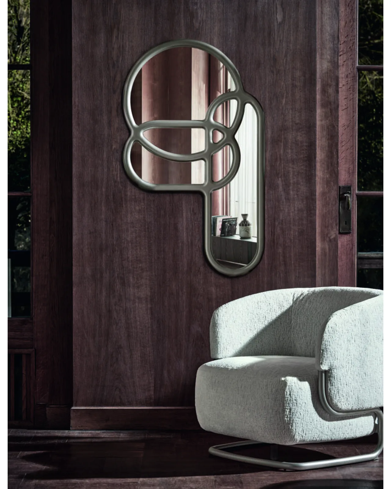 Miroir Multitude par Ditre Italia sur un mur, photo 1 sur 4, Nobili Design