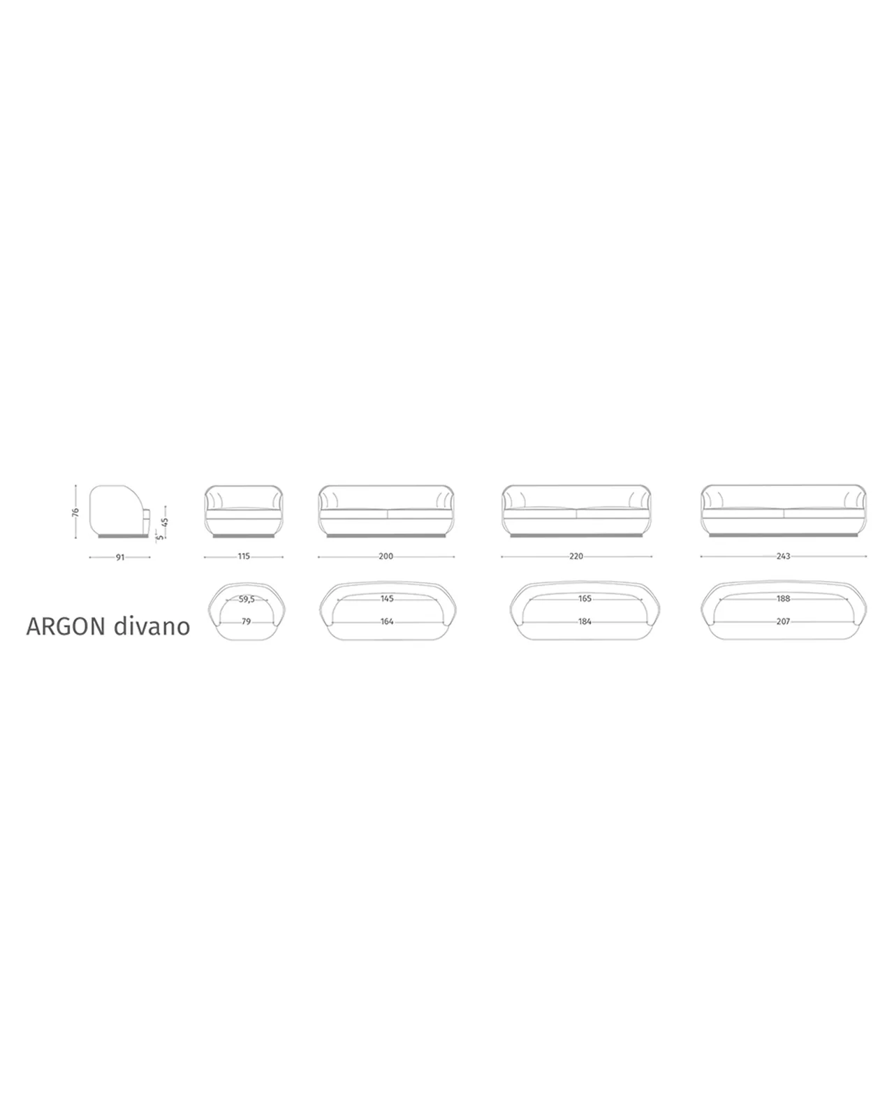 Sofa Argon — Epoque, fotografija 5 od 5
