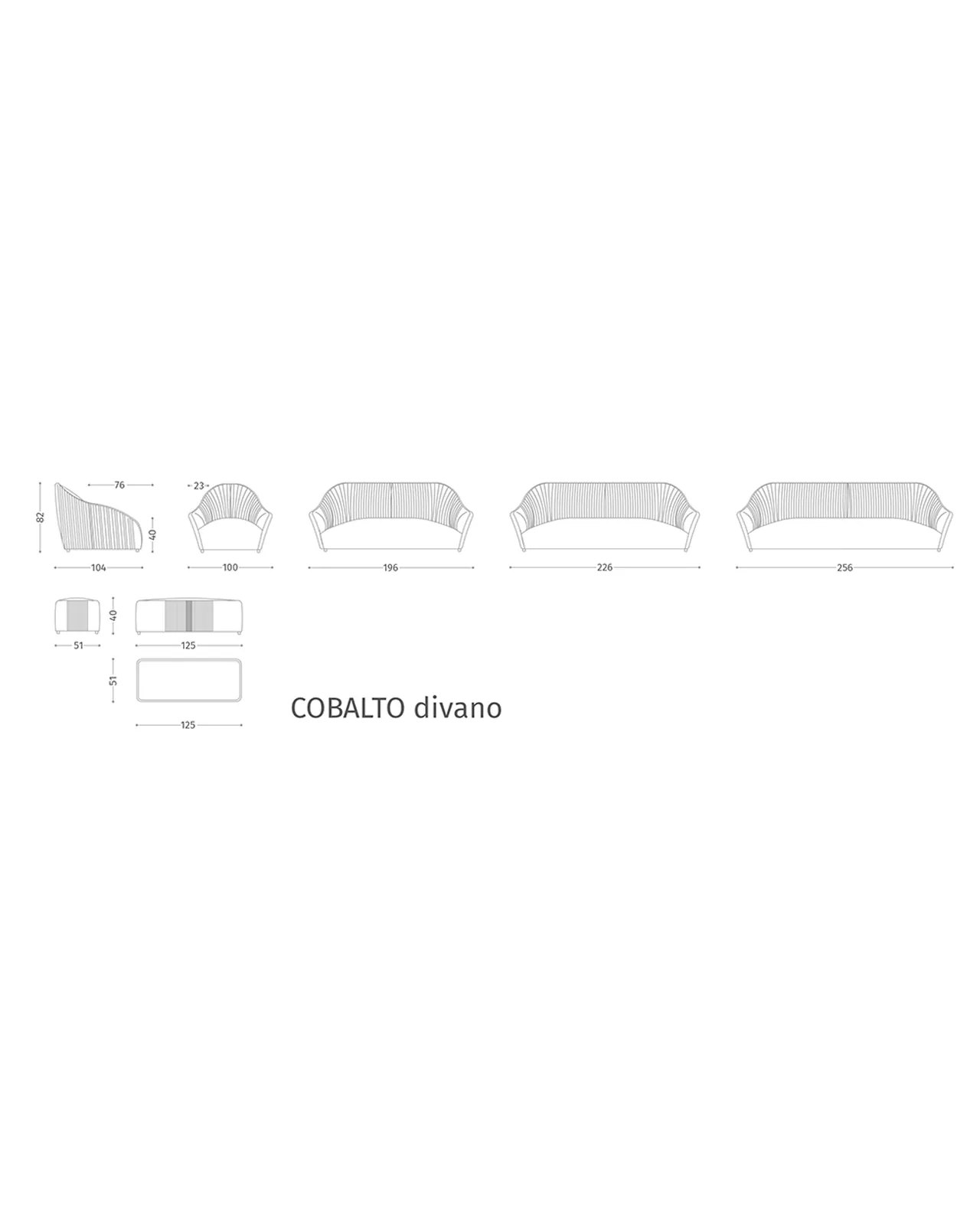 Sofa Cobalto — Epoque, fotografija 4 od 4