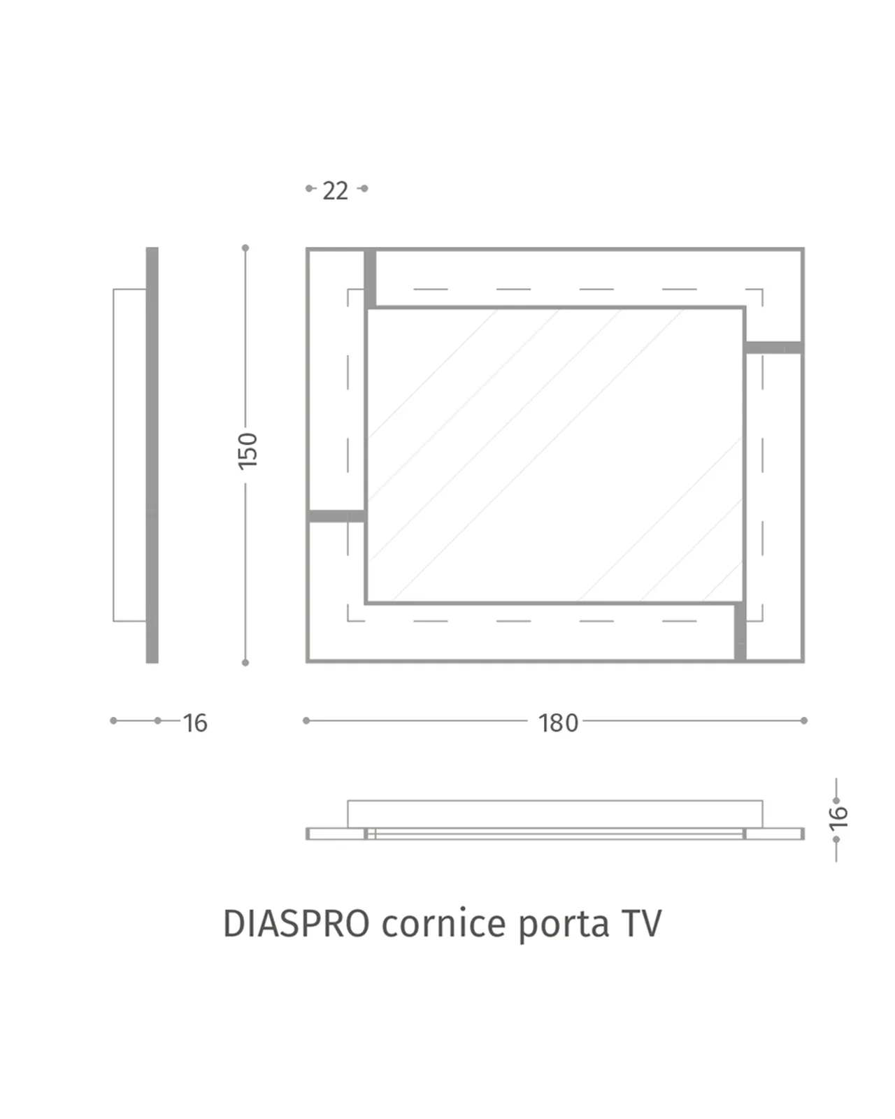Zidni TV panel Diaspro — Epoque, fotografija 2 od 2
